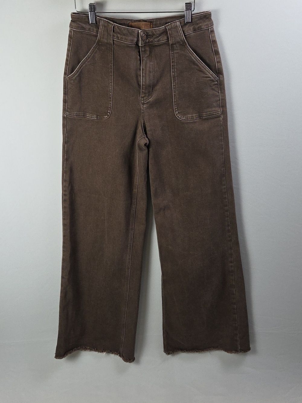 Judy Blue Retro Wide Jeans Sz 29 Brown Farmhouse Boho Western